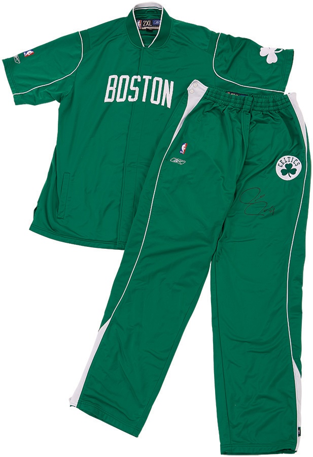 - 2001-06 Paul Pierce Signed Boston Celtics Warmup Jersey & Pants