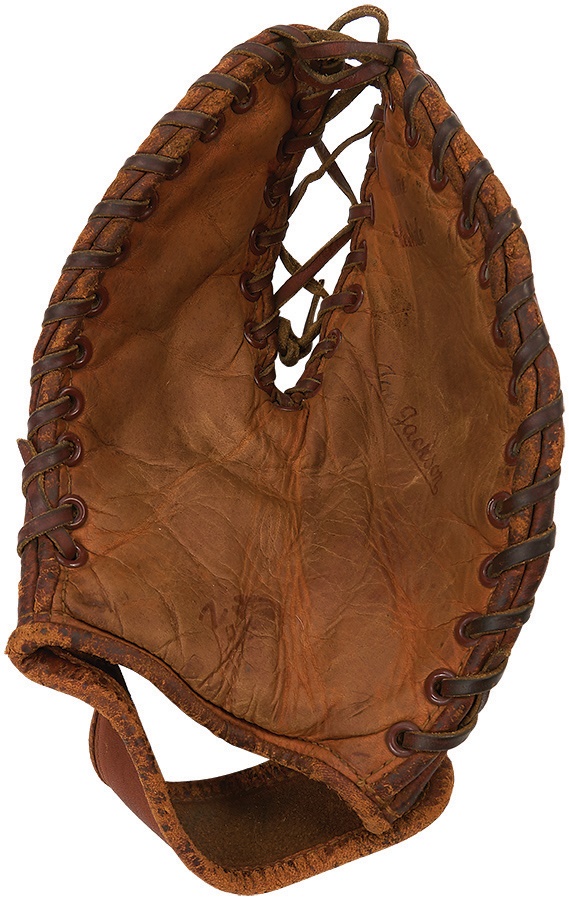 - 1940s Joe Jackson Nokona Trapper Model Baseball Glove