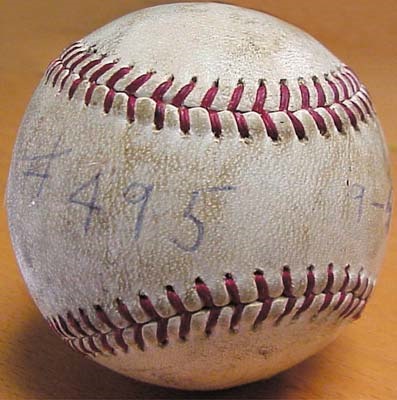 Giants - 1965 Willie Mays' 495th Home Run Baseball