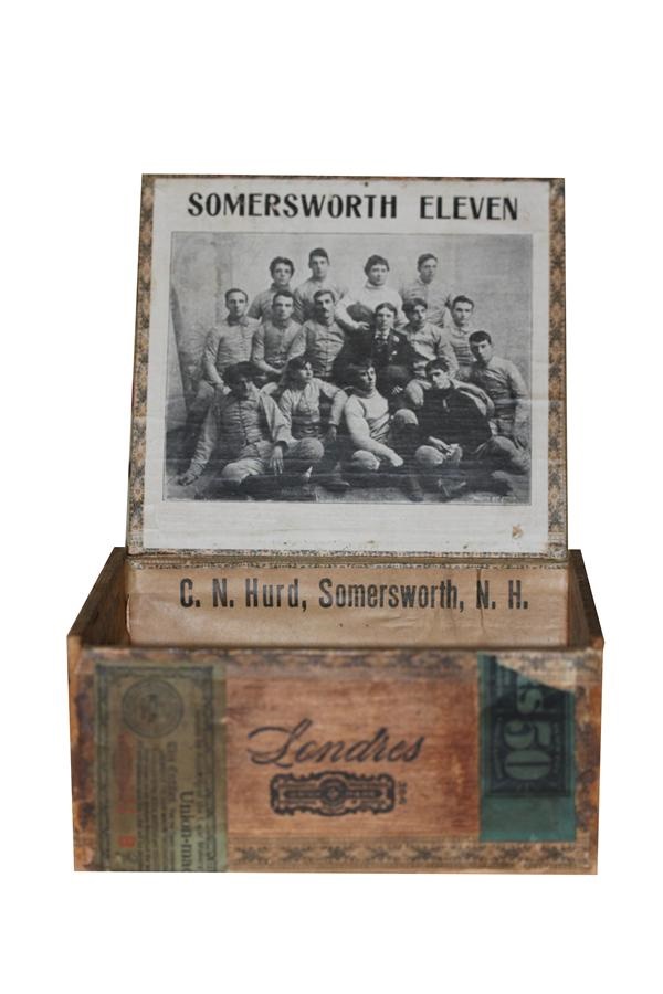 - Very Rare "Somersworth Eleven" Football Cigar Box