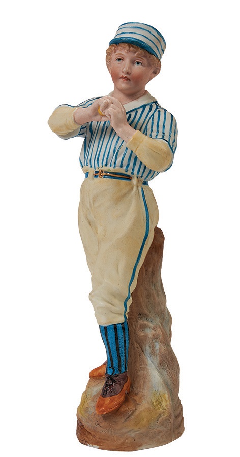 - Heubach 19th Century German Bisque Baseball Figurine