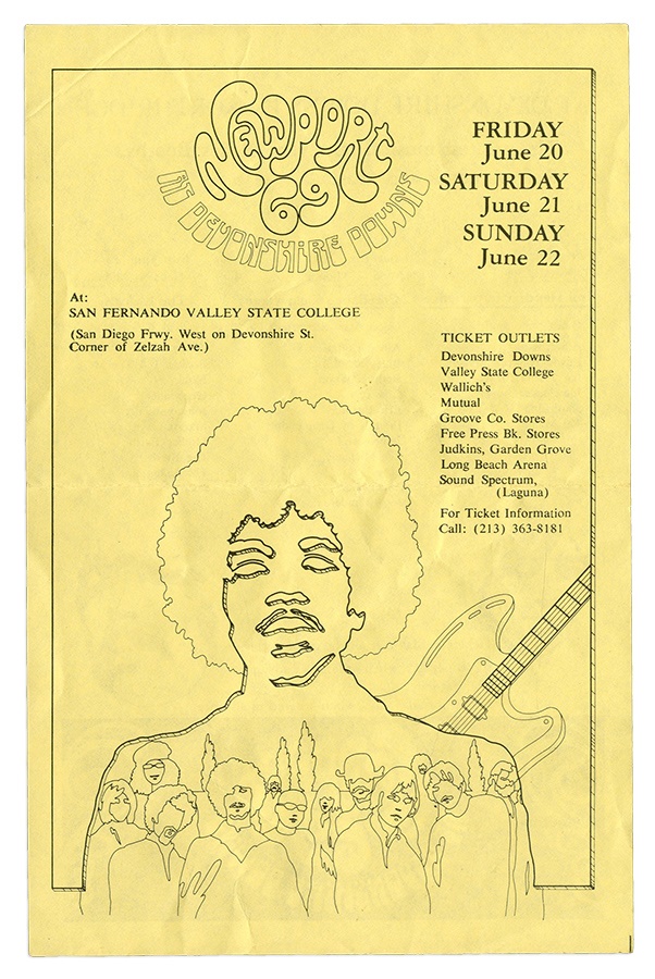 Rock 'N' Roll - 1969 Newport Pop Festival Handbill