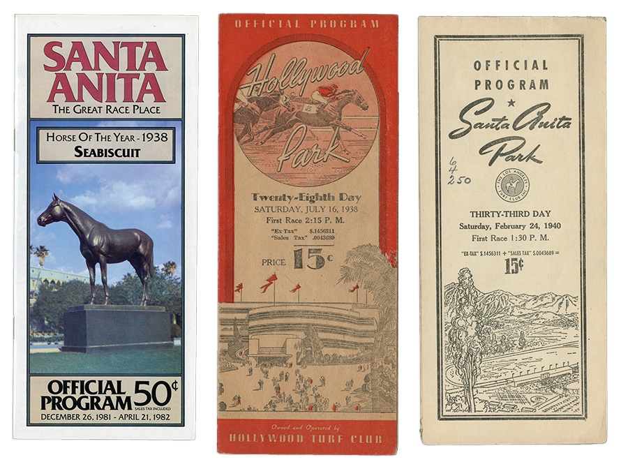 The Seabiscuit Collection of Chris Lowe - Collection of Seabiscuit Programs (3)