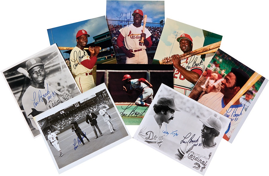 The Lou Brock Collection - Lou Brock Signed Photographs (120+)