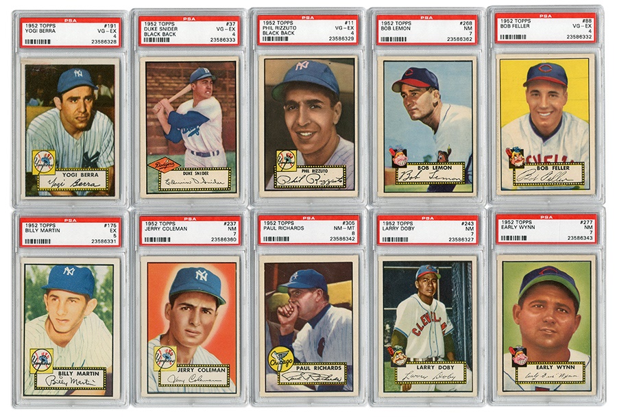 - 1952 Topps Baseball PSA Graded Collection (40)