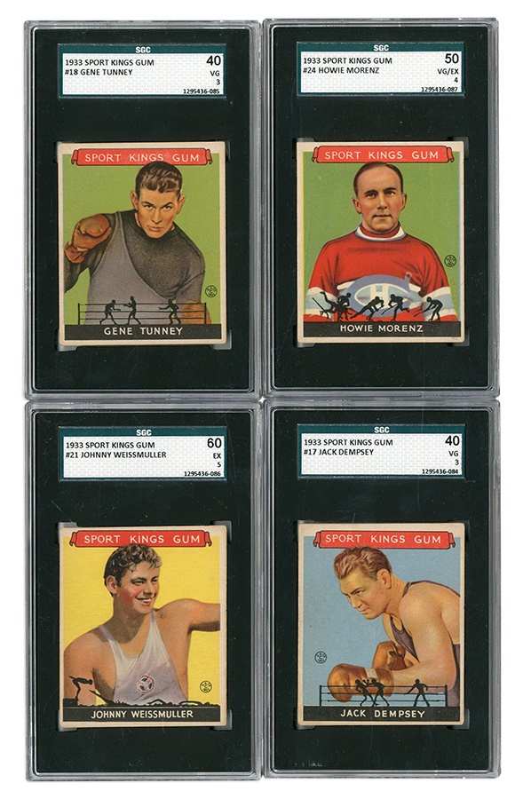 - 1933 Sport Kings Collection Including Dempsey & Morenz (4)