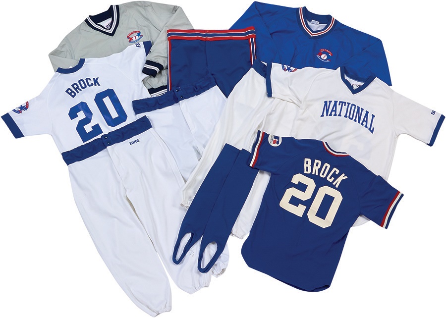 The Lou Brock Collection - Lou Brock Game Worn Old Timers Uniforms (3)