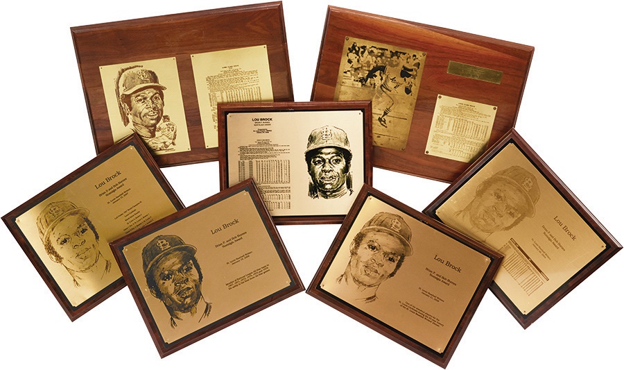 The Lou Brock Collection - St. Louis Baseball Writers Association Awards Presented to Lou Brock (7)