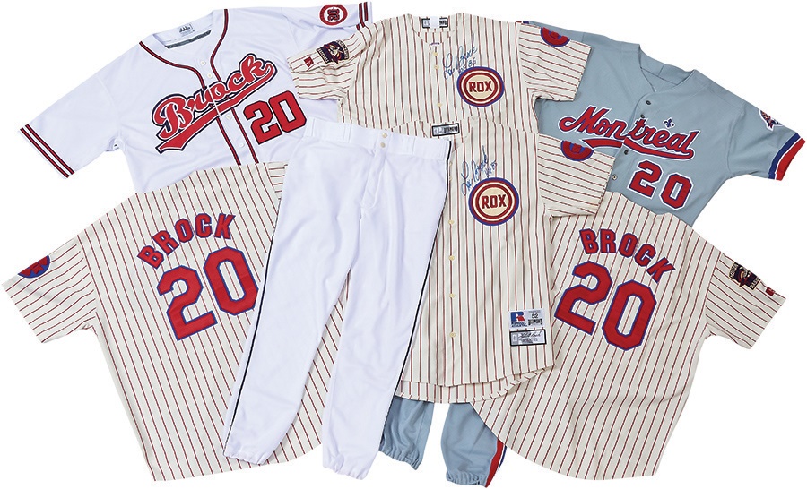 The Lou Brock Collection - Lou Brock St. Cloud Rox, Montreal Expos and "Brock" Jerseys