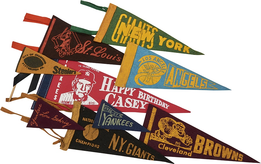 Baseball and Football Mini Pennants Collection (9)