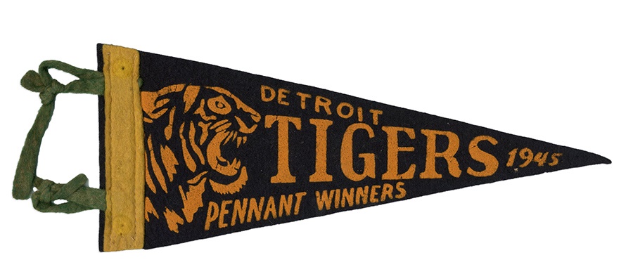 1945 Detroit Tigers Pennant Winners Mini-Pennant