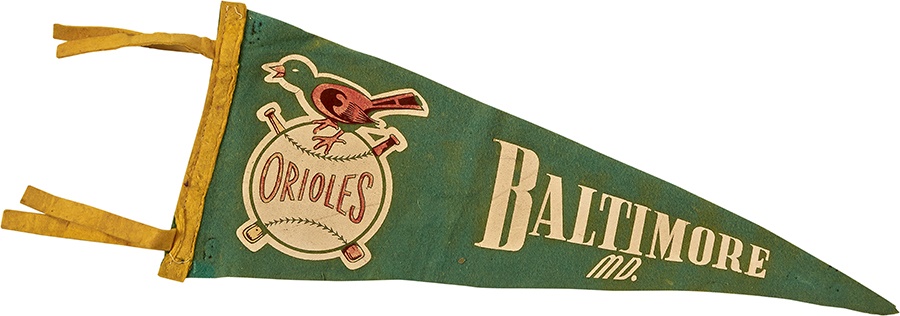 Circa 1954 Baltimore Orioles Pennant