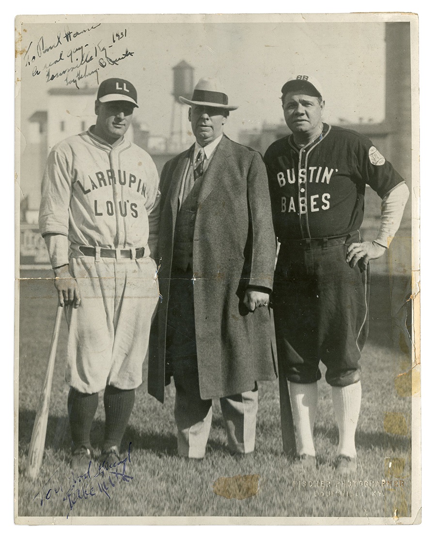 - 1927 Unpublished Bustin' Babe's Larrupin Lou's Photograph