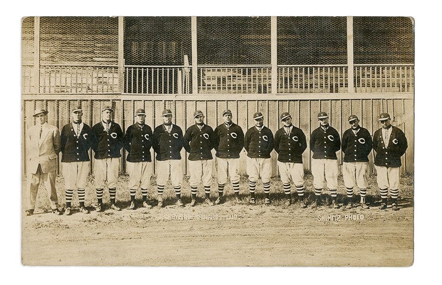 - 1910 Cheyenne Indians Real Photo Baseball Postcard