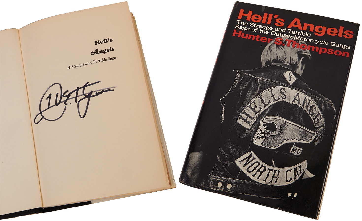 Rock 'N' Roll - 1966 Hell's Angels 1st Printing Signed by Hunter S. Thompson