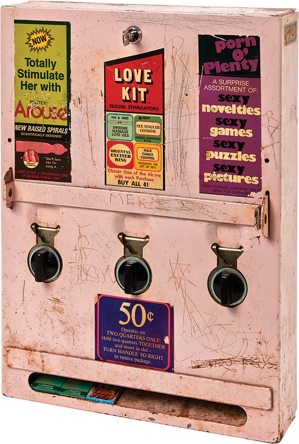 Rock And Pop Culture - 1960s Condom and Sex Novelties Vending Machine