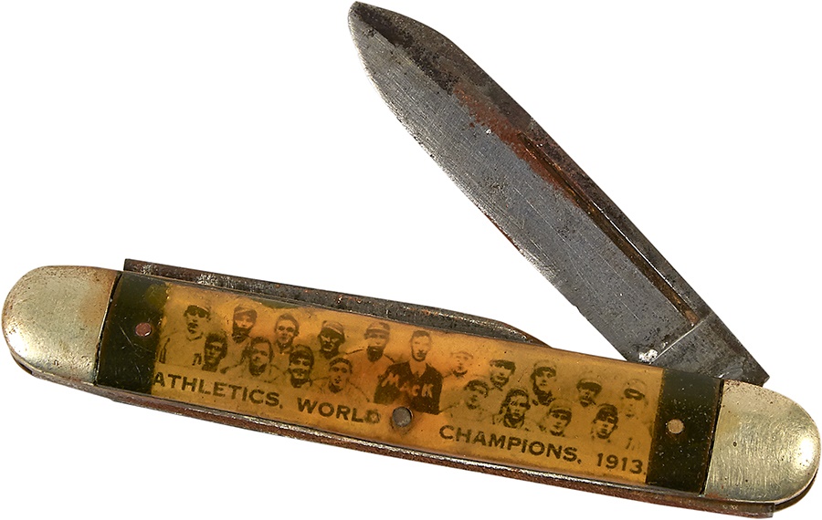- 1913 World Champion  Philadelphia Athletics Celluloid Knife