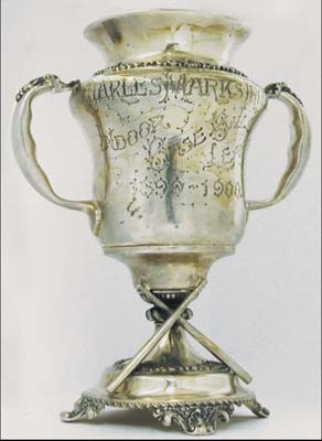 - 1899-1900 Figural Baseball Trophy (11" tall)