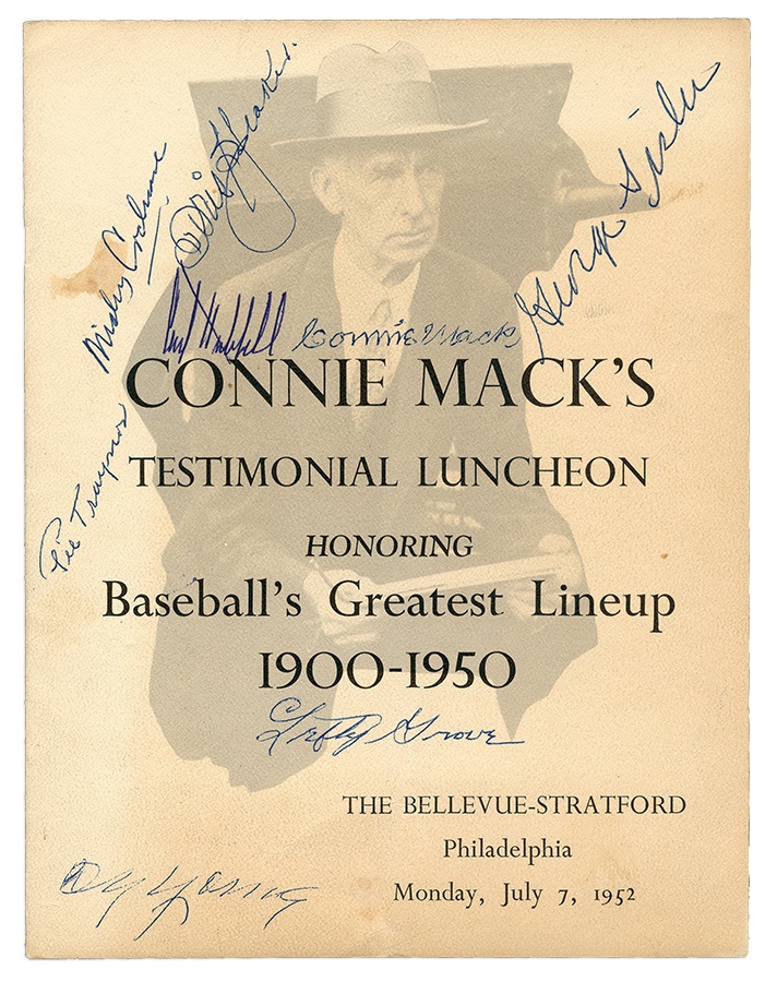- 1900-1950 Baseball's Greatest Lineup Signed Testimonial Program