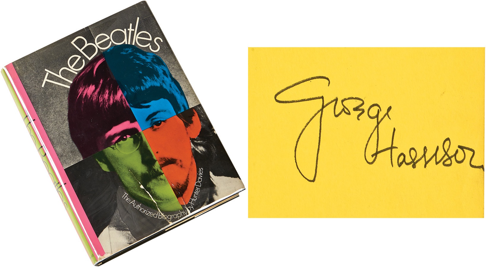 - George Harrison Signed The Beatles Authorized Biography (1968)