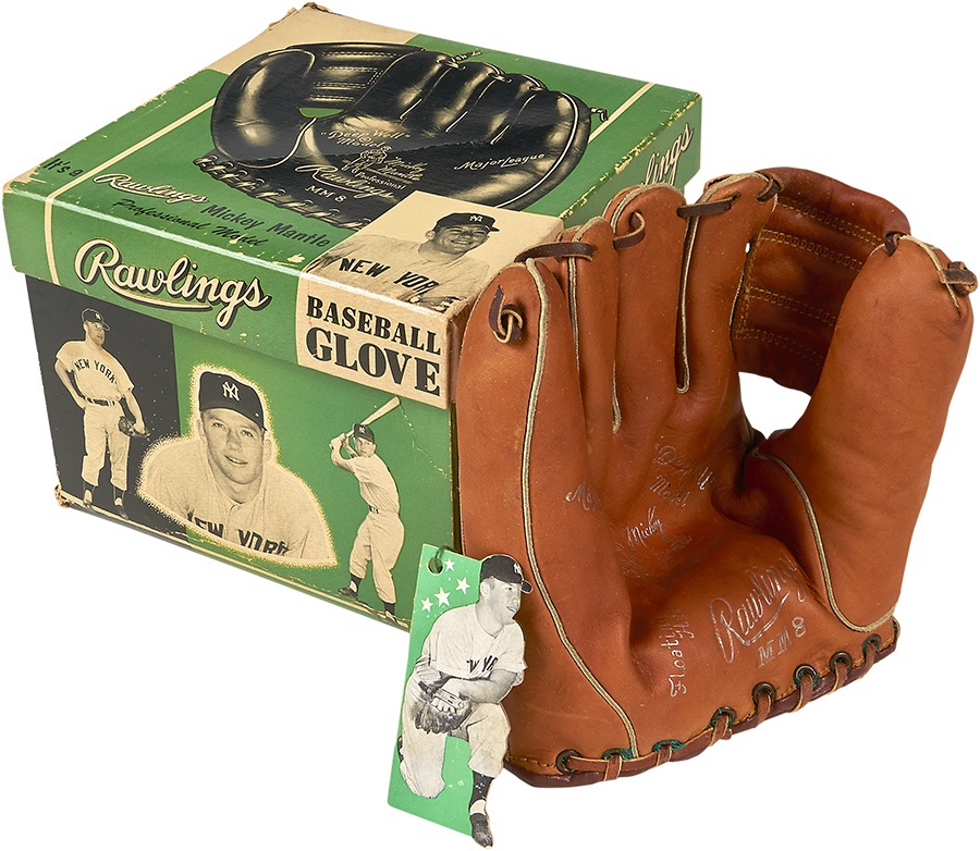 Mantle and Maris - Mickey Mantle Glove in Original Box With Glove Tag