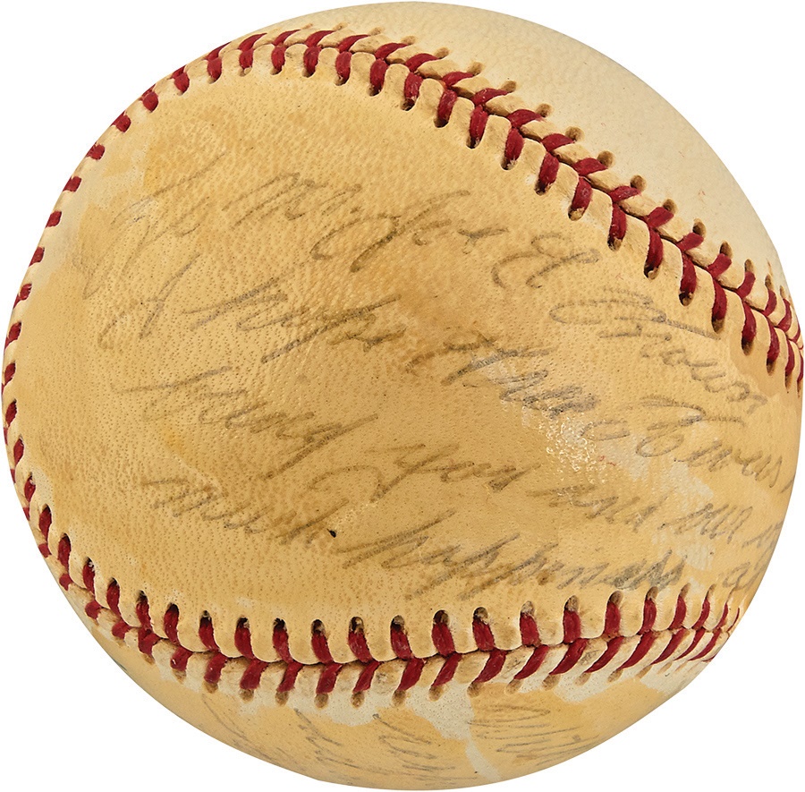 The Joe L Brown Signed Baseball Collection - Roberto Clemente Last Game at Forbes Field Single Signed Baseball With Lengthy Inscription