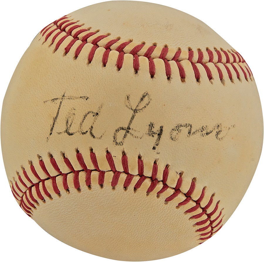 The Joe L Brown Signed Baseball Collection - Ted Lyons Single Signed Baseball