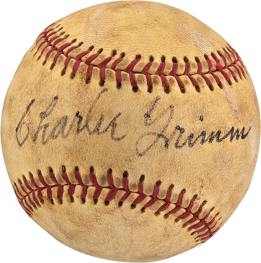 - Charlie Grimm Single Signed Baseball