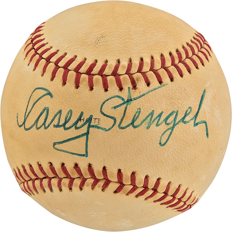 The Joe L Brown Signed Baseball Collection - Casey Stengel Single Signed Baseball