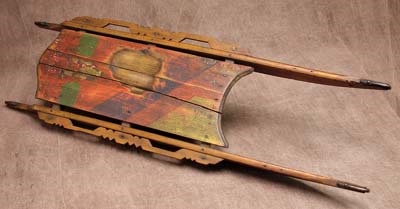 19th Century Baseball - 1880s Mike King Kelly Victorian Child's Sled