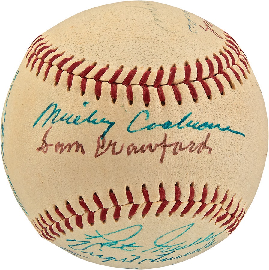 The Joe L Brown Signed Baseball Collection - Early Detroit Tigers Old Timers Game Signed Baseball