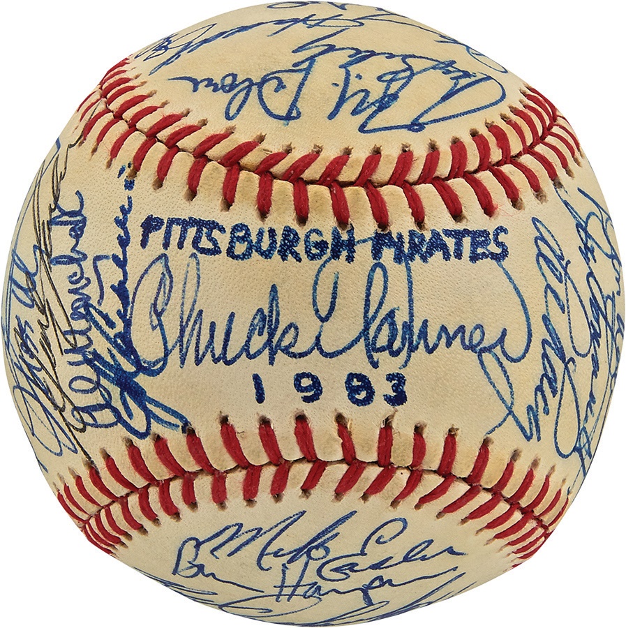 The Joe L Brown Signed Baseball Collection - High Grade 1983 Pittsburgh Pirates "Loaded" Team Signed Baseball