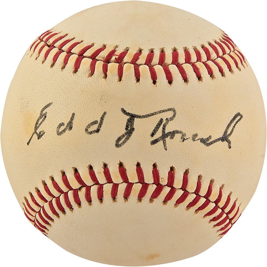 The Joe L Brown Signed Baseball Collection - Edd Roush Single Signed Baseball