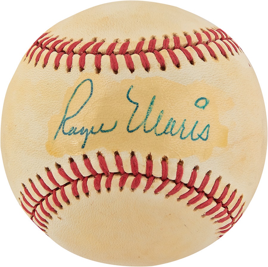 The Joe L Brown Signed Baseball Collection - Roger Maris Single Signed Baseball