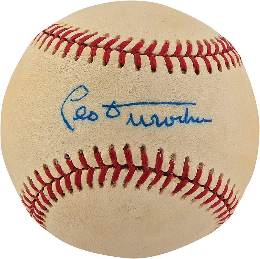 The Joe L Brown Signed Baseball Collection - Leo Durocher Single Signed Baseball