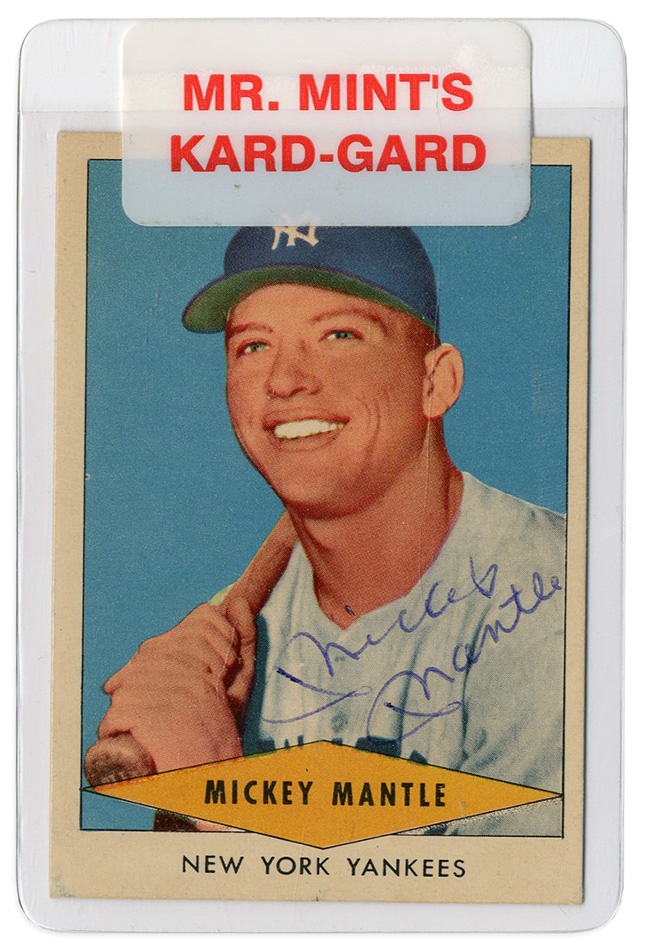 Mantle and Maris - High Grade Signed 1954 Mickey Mantle Red Heart