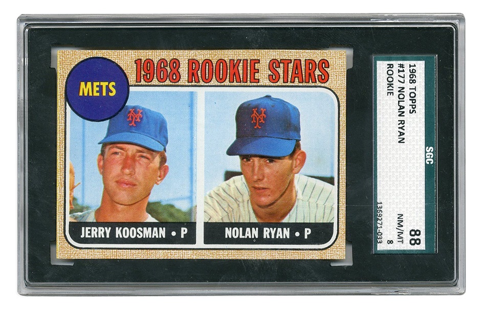 - 1968 Nolan Ryan Rookie Graded SGC 88 NM-MT 8