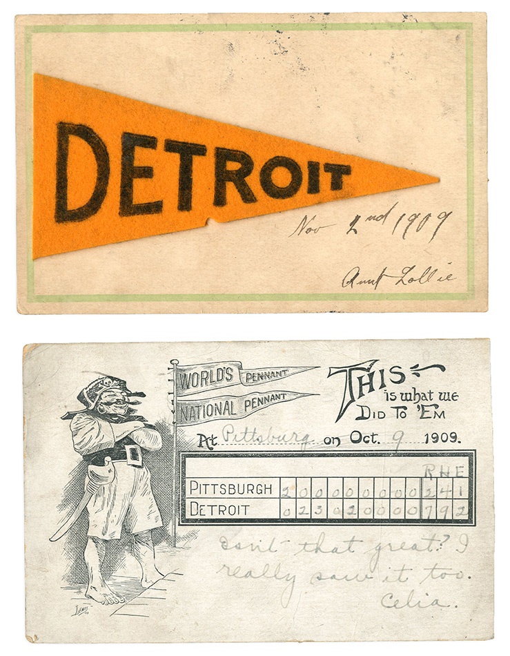 - Two 1909 World Series Postcards