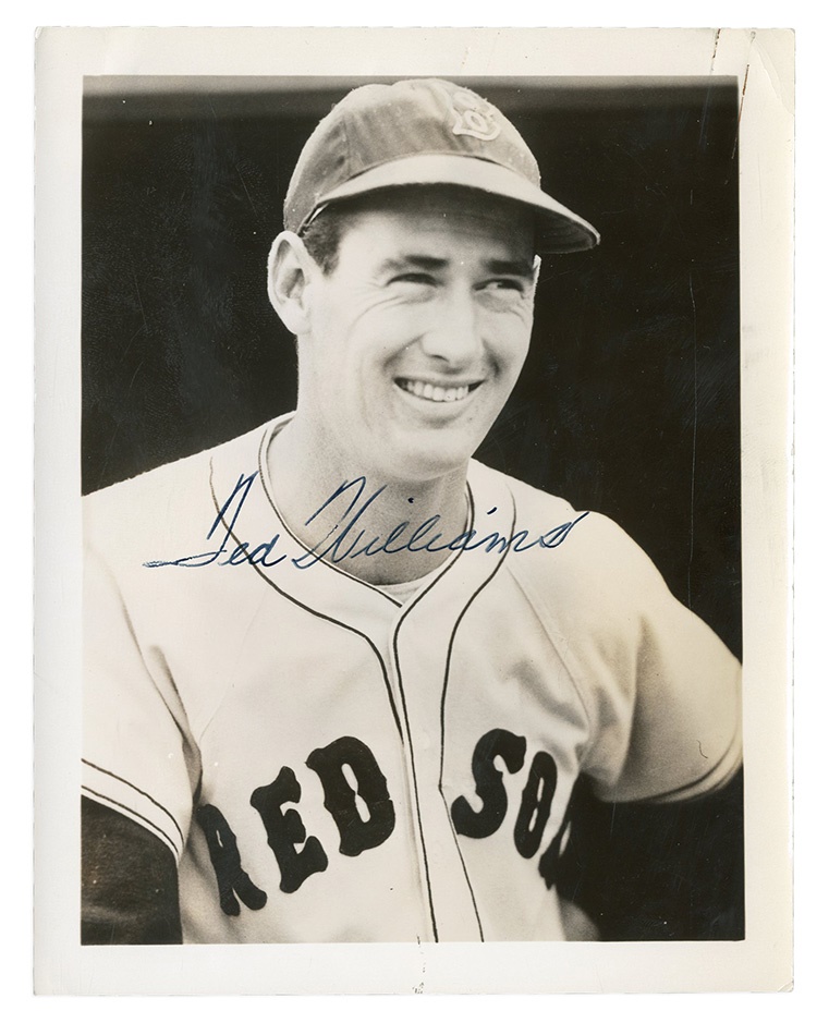 Boston Sports - 1940s Ted Williams Vintage Signed Photograph