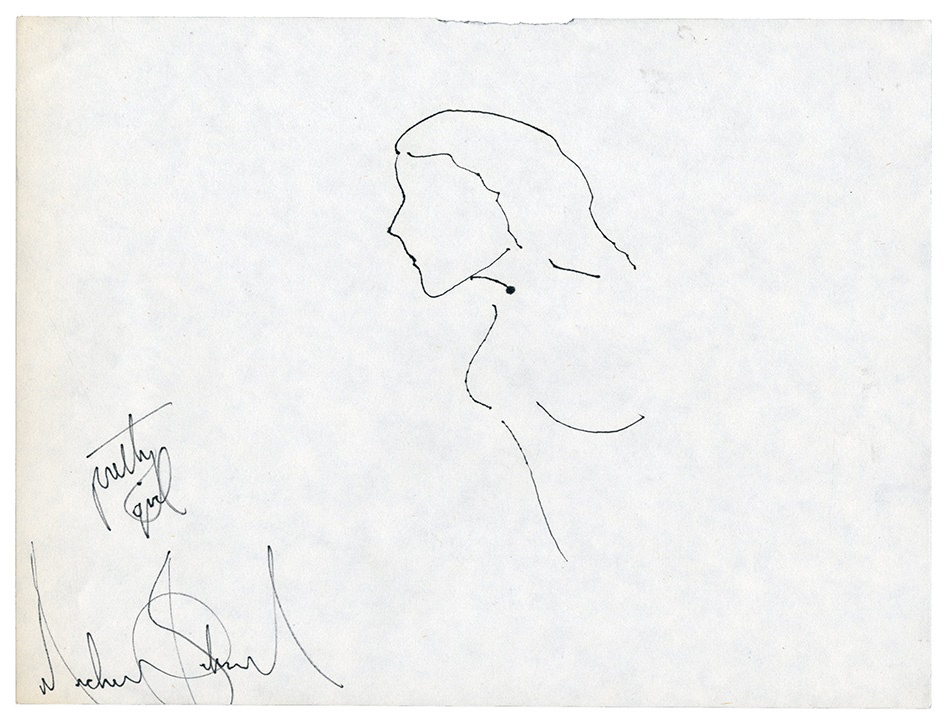 - "Pretty Girl" by Michael Jackson Signed Sketch