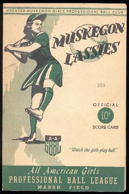 Mixed - 1940's Muskegon Lassies Scorecard Collection (6)