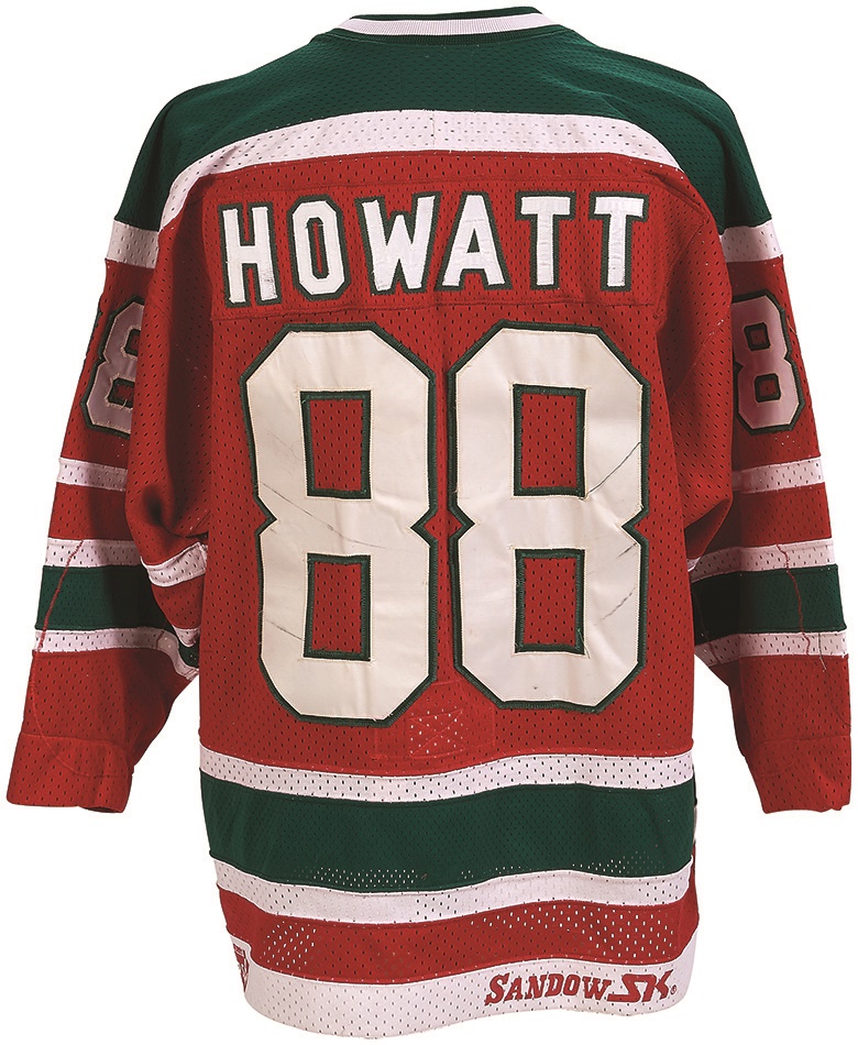 - 1982-83 Garry Howatt New Jersey Devils Inaugural Season Game Worn Jersey