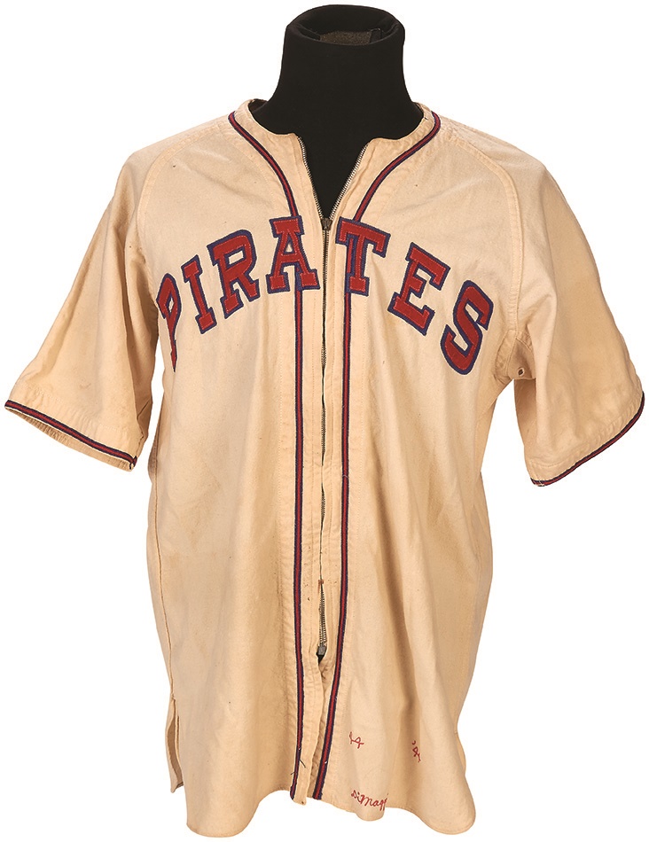 Clemente and Pittsburgh Pirates - 1944 Vince DiMaggio Pittsburgh Pirates Game Worn Jersey