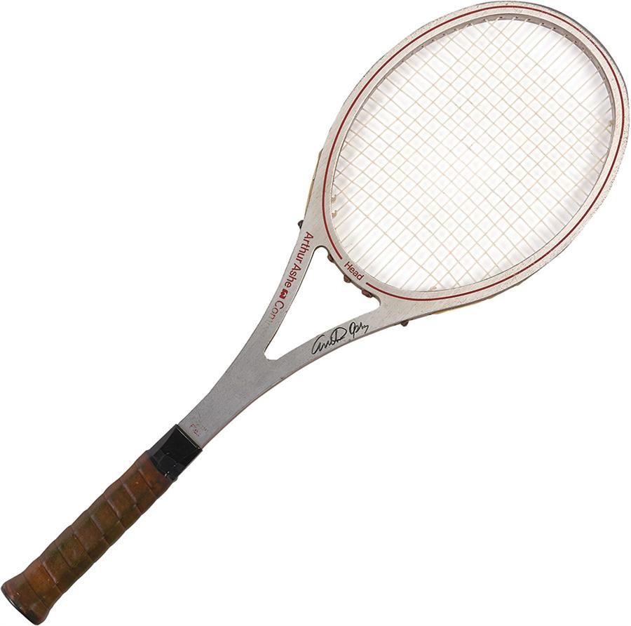 - Arthur Ashe Signed Tennis Racquet