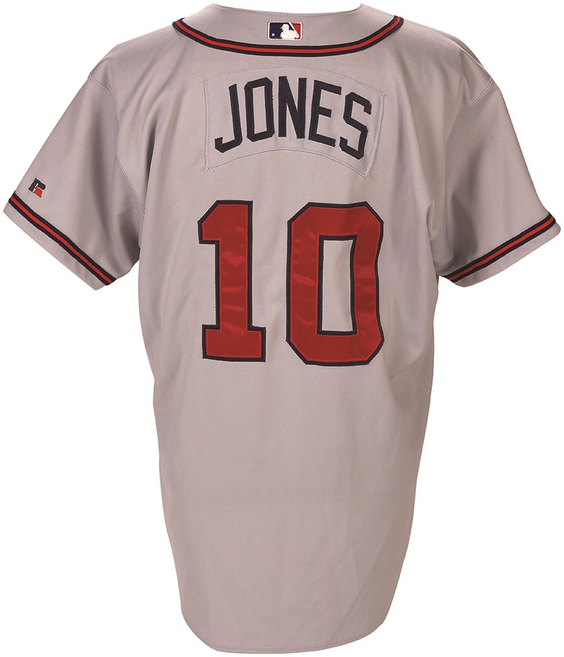 - 2002 Chipper Jones Atlanta Braves Game Worn Jersey