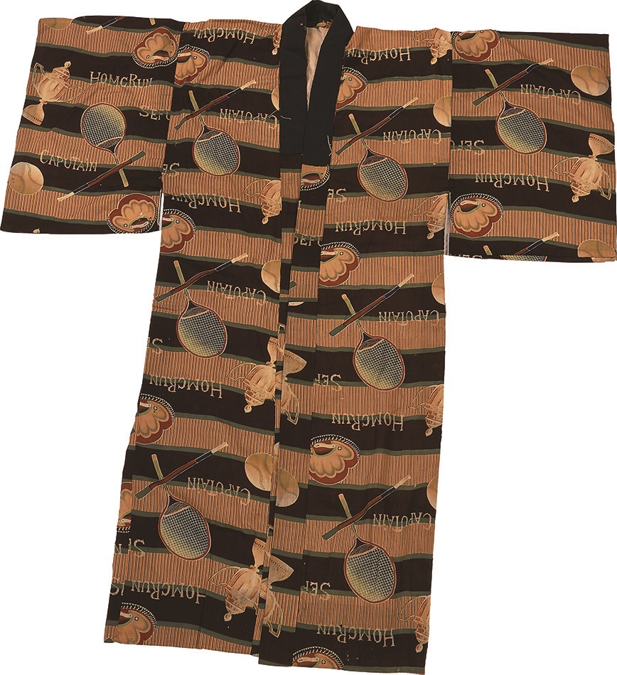 - 1930s Japanese Babseball Silk Kimono