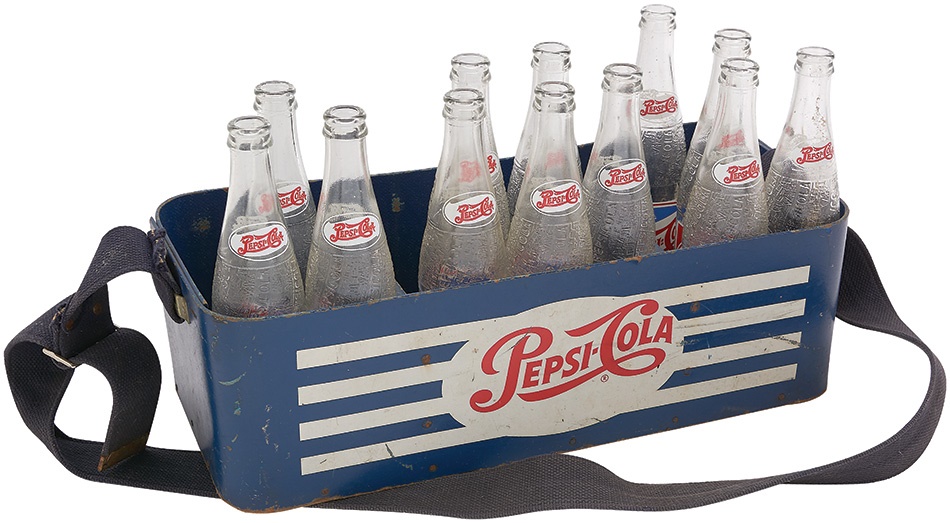 Stadium Artifacts - 1940's Pepsi-Cola Stadium Vendor's Carrier