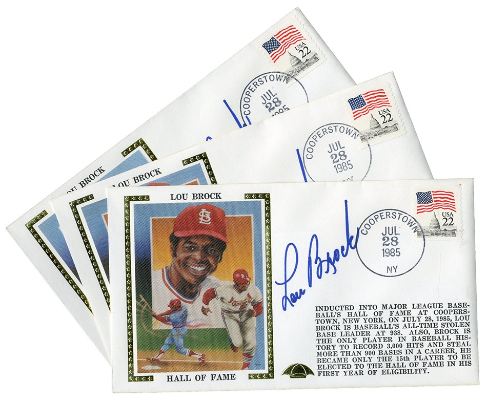 The Lou Brock Collection - Lou Brock Signed First Day Covers (110)