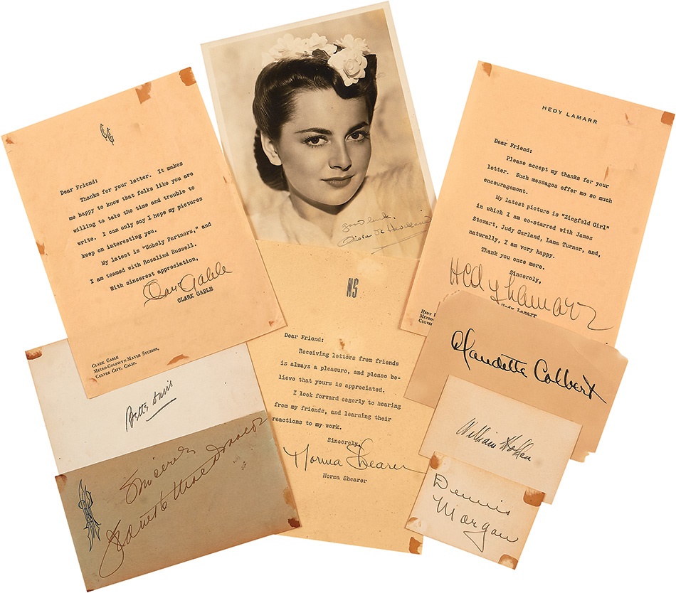 - Hollywood Autograph Collection of 9