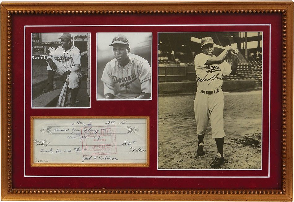 - Jackie Robinson Signed Check